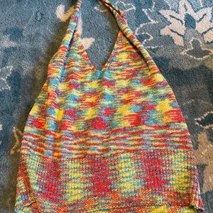 crochet crop top with open back